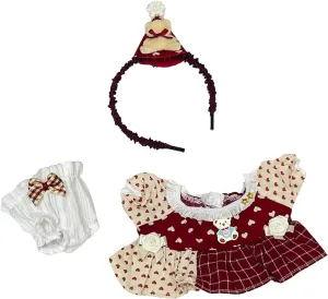 Kawaii Anime Character Costume Set - Adorable Kawaii Design for 20cm/8" Stuffed Toys with Accessories for Kids & Collectors-25