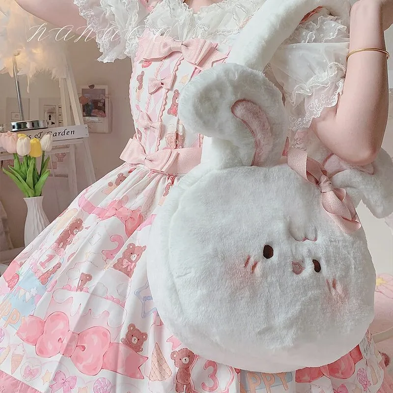 Kawaii Lolita Plush bunny Shoulder Bag