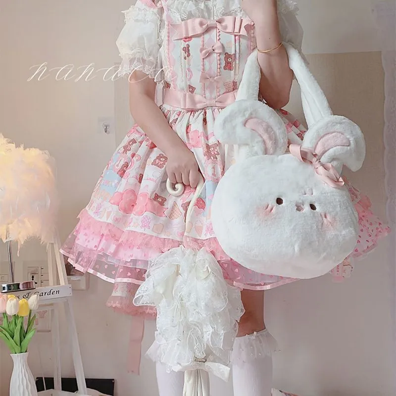 Kawaii Lolita Plush bunny Shoulder Bag