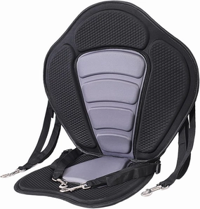 Kayak Padded Seat Canoe Seat Adjustable Straps Cushioned Fishing Seat Sturdy EVA Foam Interior Quick Dry High Backrest for Kayaking Canoeing