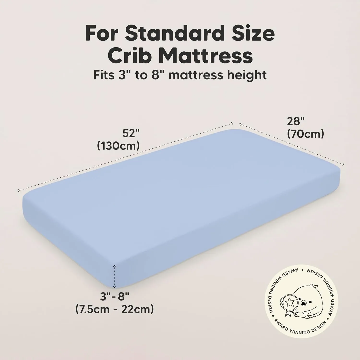 KeaBabies 2-Pack Organic Crib Sheets for Boys, Girls - 52x28 Fitted Crib Mattress Sheet Neutral, Breathable Jersey Cotton Cover for Baby Bed, Toddler Mattress, Soft & Cute Prints (Blue Flax)