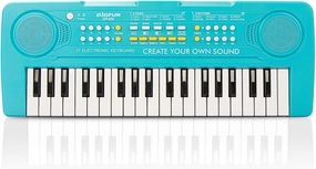 Kid Keyboard Piano - 37 Keys Toddler Keyboard Multifunction Music Educational Instrument Toy Electronic Piano for 3, 4, 5, 6, 7, 8 Girls and Boys (Blue)