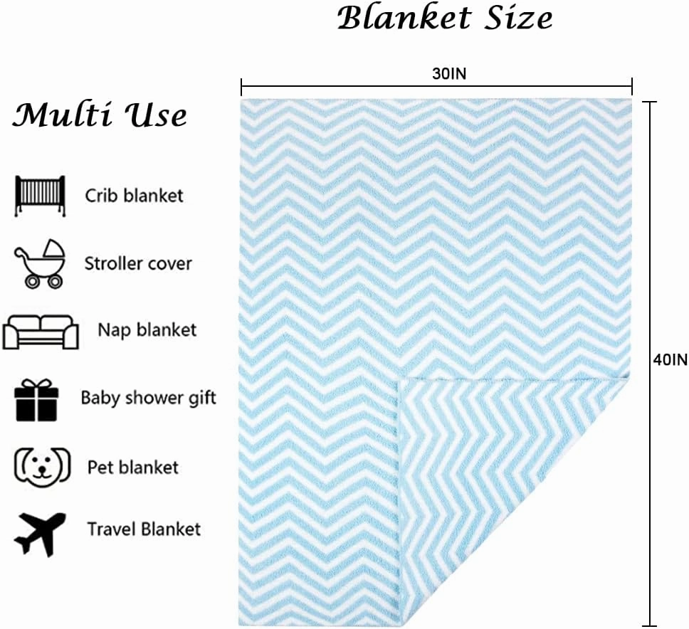 Kid Nation Baby Blankets for Girls & Boys - Soft Plush Crib & Stroller Blanket, 40"X30" Newborn to Toddler