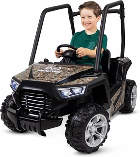Kid Trax 6V Realtree Whipsaw Kids UTV Ride On Toy, Electric Cars for Kids Ages 3-5 Up to 60 lbs, FM Radio, LED Lights, Horn and Engine Sounds, MP3 Input, Battery Powered Car, Outdoor Toy, Camo