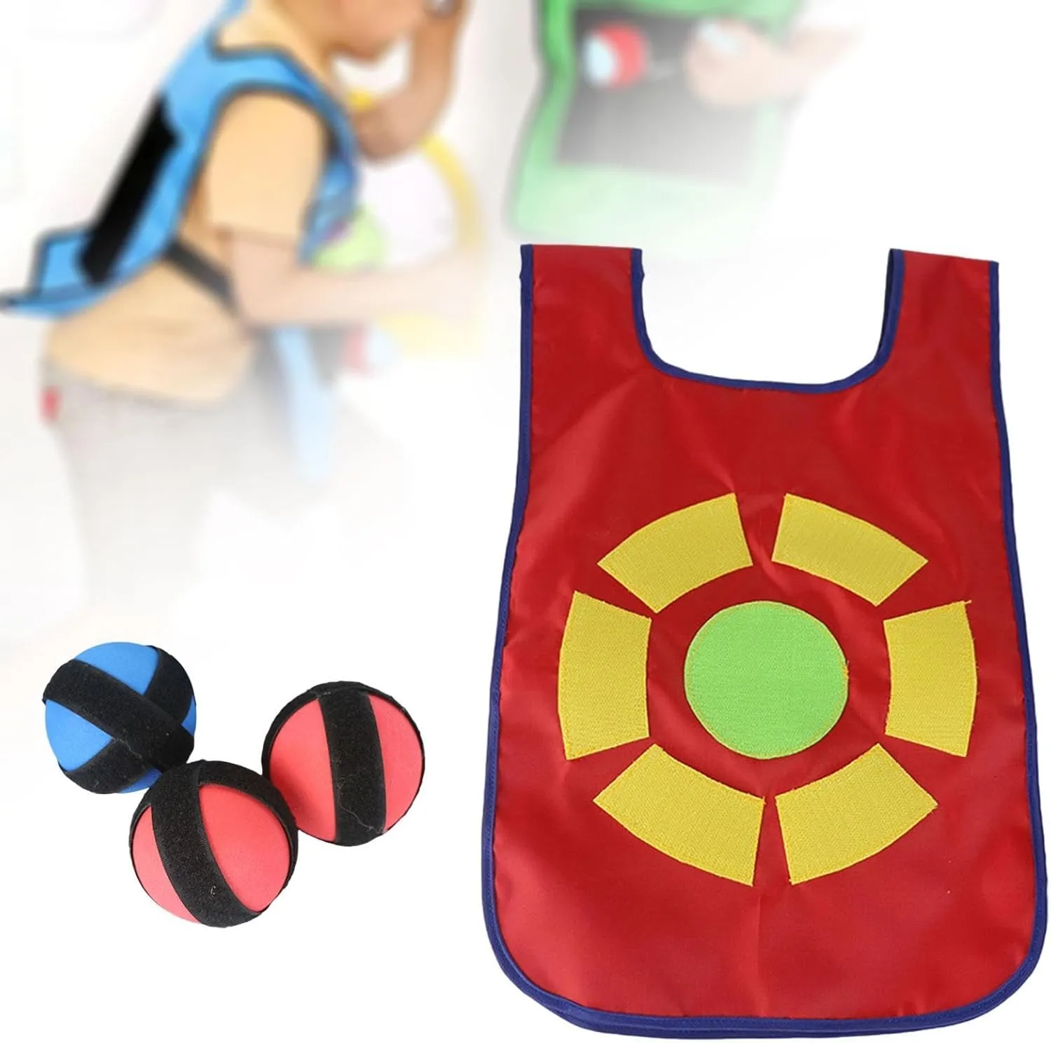 Kids Ball Vest Set for Dodgeball, Interactive Game with Throwing Balls, for Children