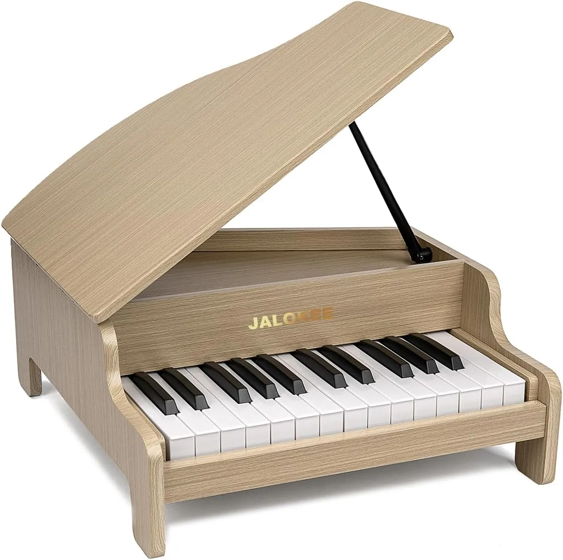 Kids Piano Keyboard, 25 Keys Grand Piano for Kids, Mini Music Educational Instrument Toy, Volume Adjustable, Wood Toy for Toddlers Girls Boys (Oak)