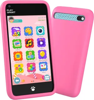 Kids Toys Smart Phone, Girls Toys with 3.97" Touchscreen Phone, Birthday Gift for Kids Age 3-12, Toddler Toys Learning Smartphone, 16 GB Storage Cell Phone with Front Camera (No Dual Camera)