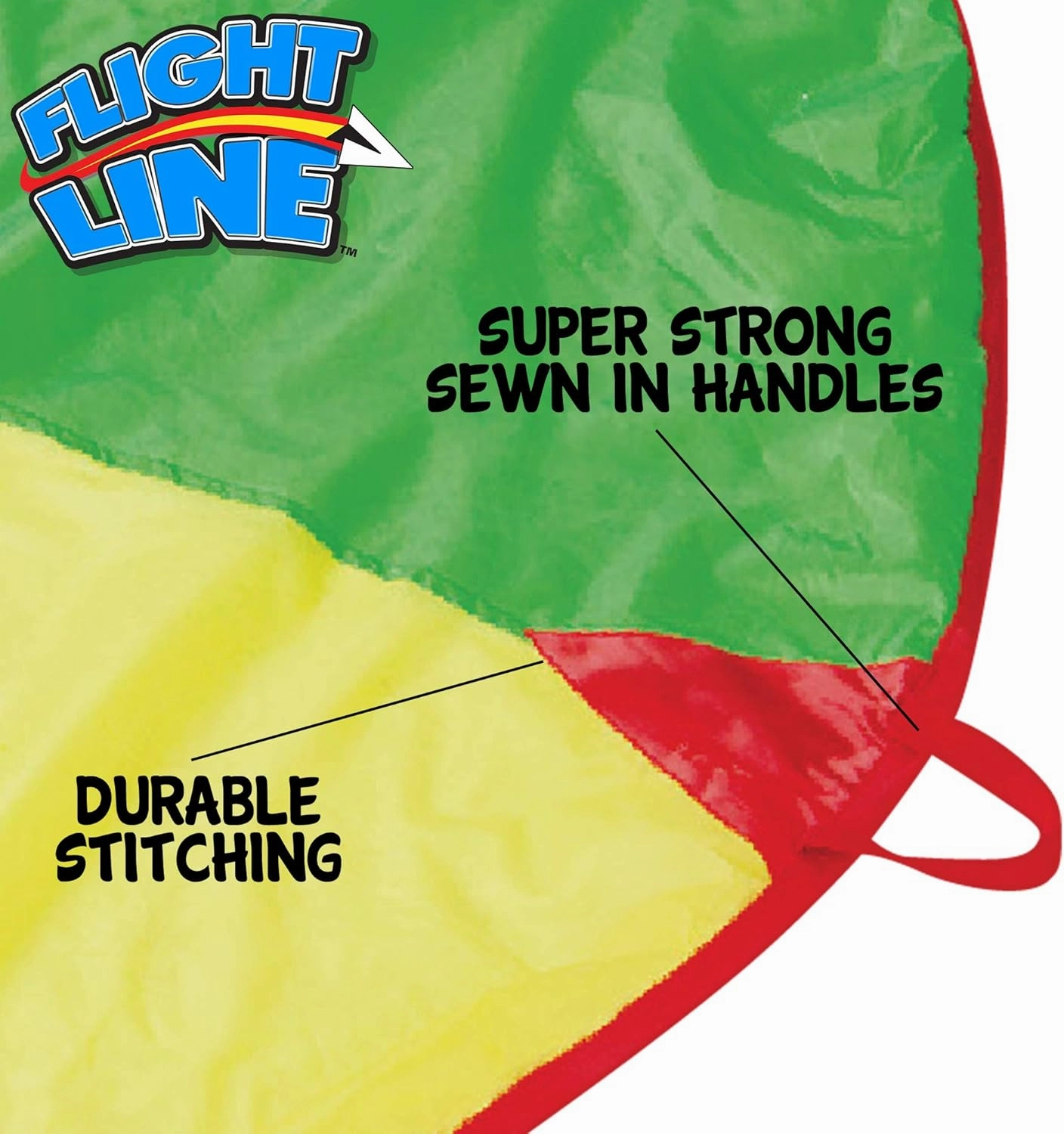 Kids 10-Foot Play Parachute Toy for Boys and Girls with 12 Handles for Team Group Cooperative Games, Ages 3 (12-Foot)