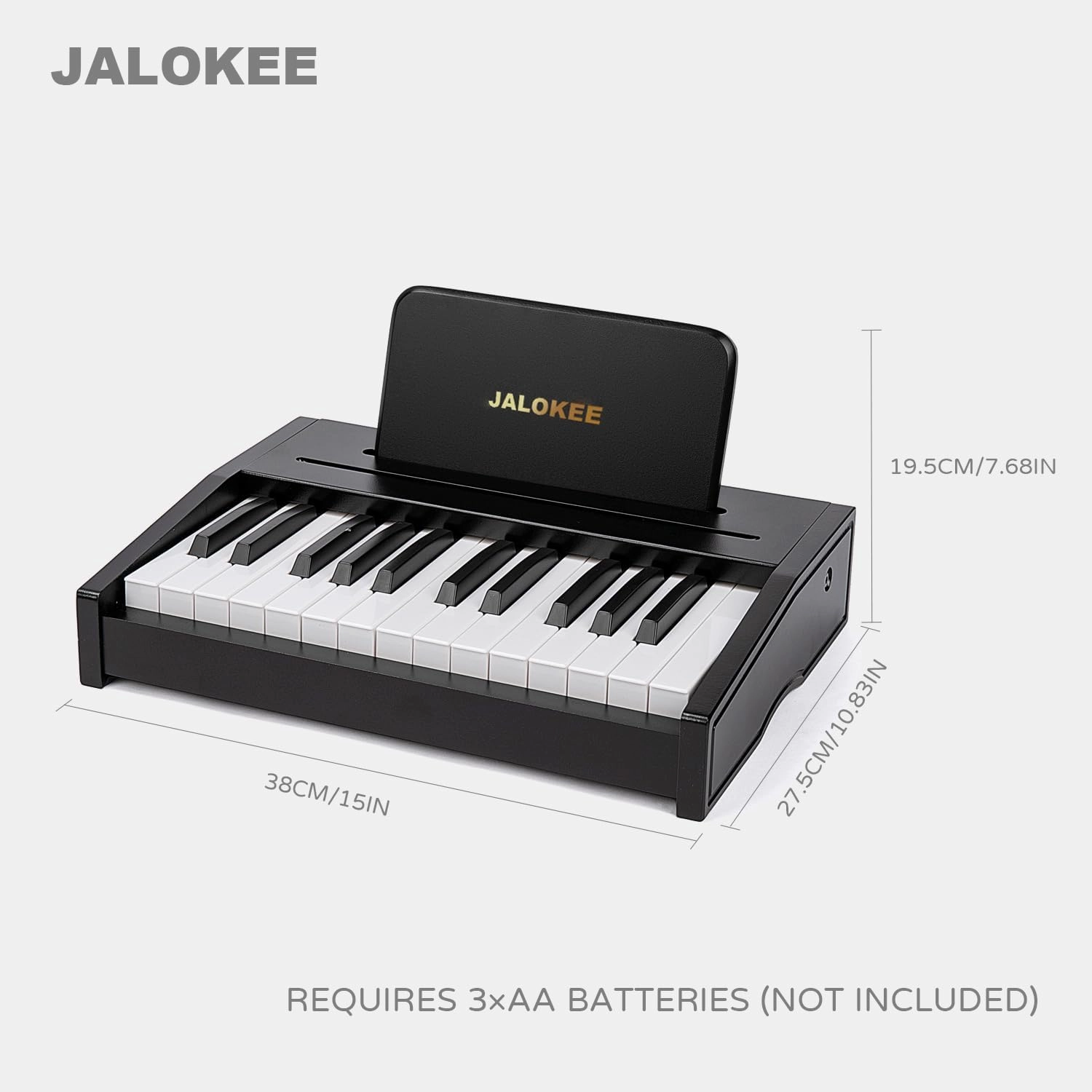 Kids Piano Keyboard, Digital Piano for Kids, Music Educational Instrument Toy, Wood Toy for 3  Girls and Boys (Black, 25 Keys)