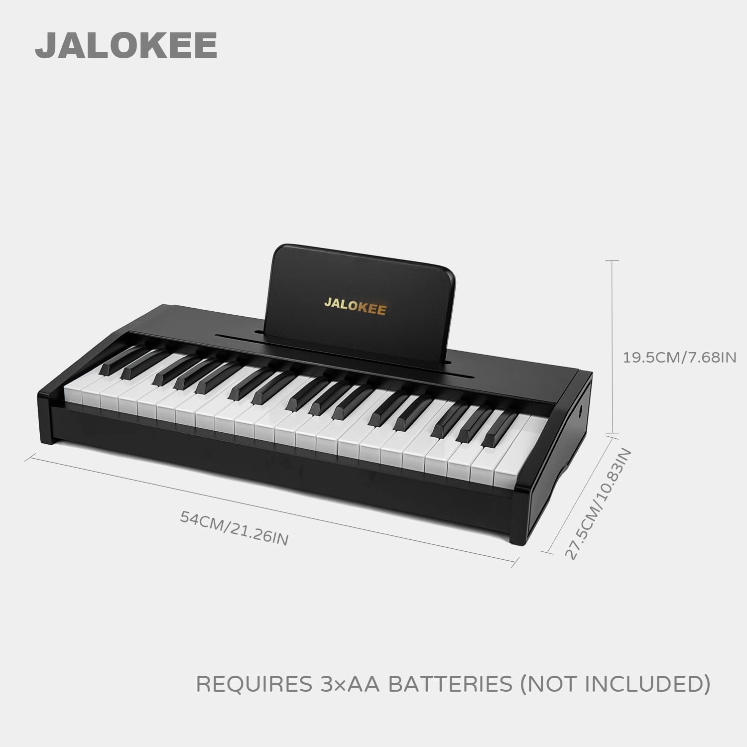 Kids Piano Keyboard, Digital Piano for Kids, Music Educational Instrument Toy, Wood Toy for 3  Girls and Boys (Black, 37 Keys)