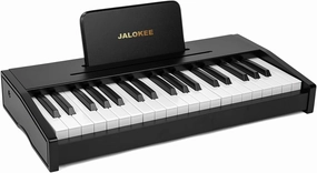 Kids Piano Keyboard, Digital Piano for Kids, Music Educational Instrument Toy, Wood Toy for 3  Girls and Boys (Black, 37 Keys)