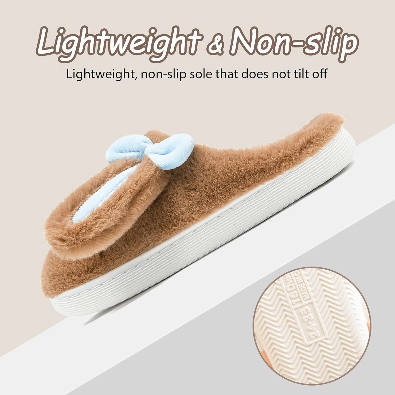 Kids Slippers Boys Girls Bunny Animal Slippers,Cute Bow Plush Funny Cartoon Rabbit Slippers,Comfy Fluffy Fuzzy Pillow Cloud Bedroom House Slippers Little/Big Kids