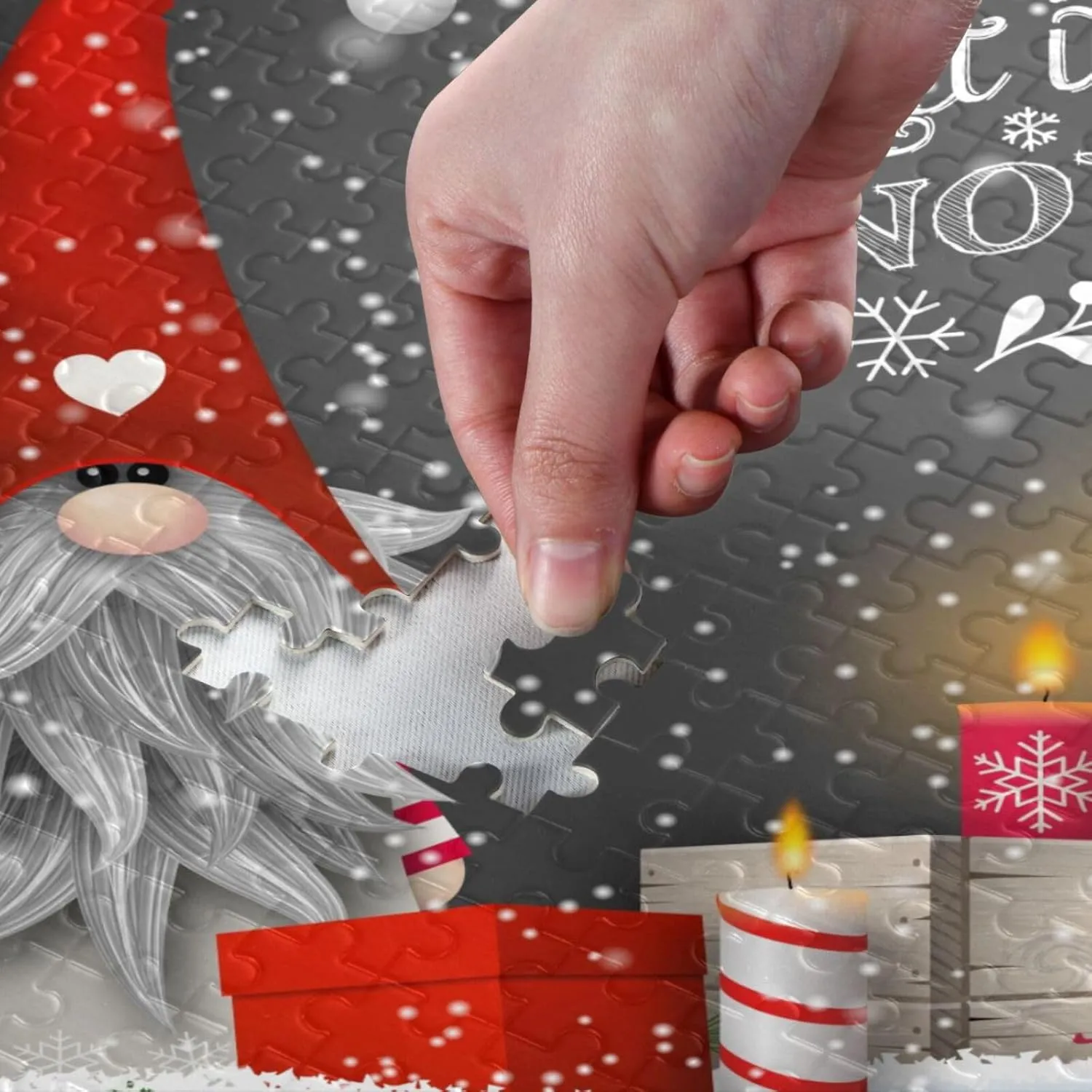 Kigai Christmas Gnome Puzzles for Adults 500 Pieces, Adults and Kids Ntellectual Decompression Jigsaw Game for Christmas Holiday Toy Birthday Gift
