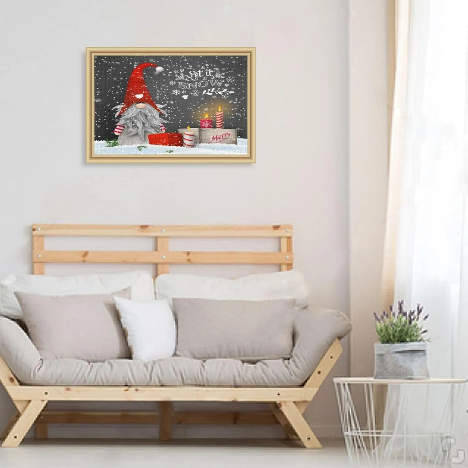Kigai Christmas Gnome Puzzles for Adults 500 Pieces, Adults and Kids Ntellectual Decompression Jigsaw Game for Christmas Holiday Toy Birthday Gift