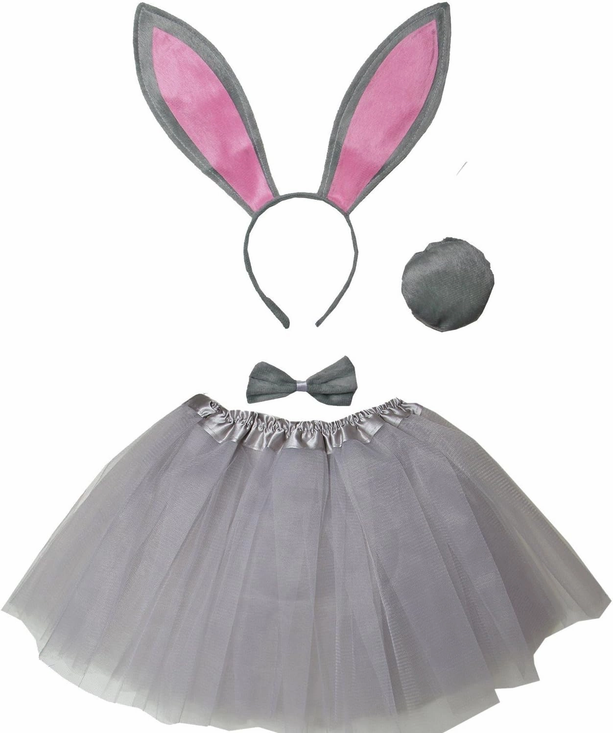 Kirei Sui Funny Kids Bunny Rabbit Hare Costume Set Ears Headband & Tutu Halloween Dress Up Cosplay for Girls