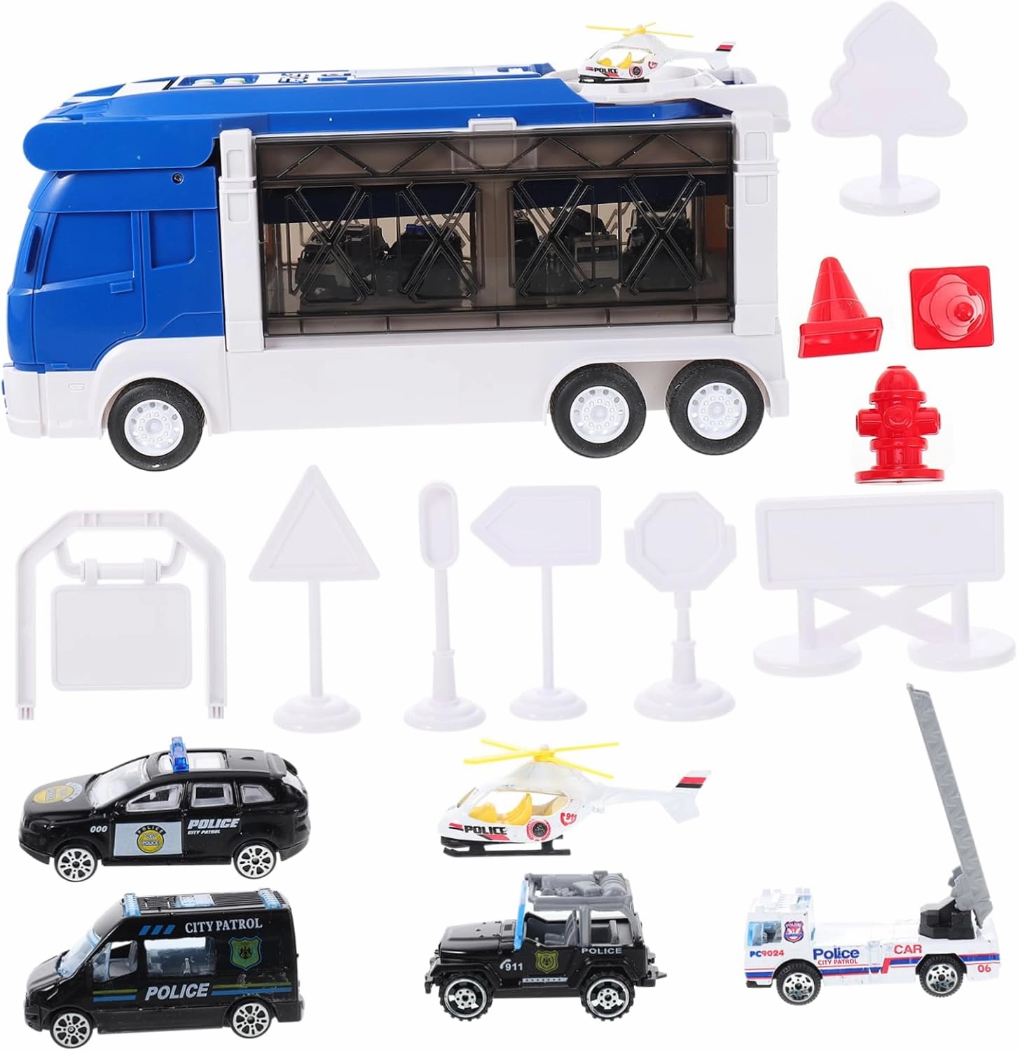 Kisangel 1 Set Simulation Car Mini Police Wagon Model for Material Birthday Present for Enhances Parent Interaction and Coordination Skills