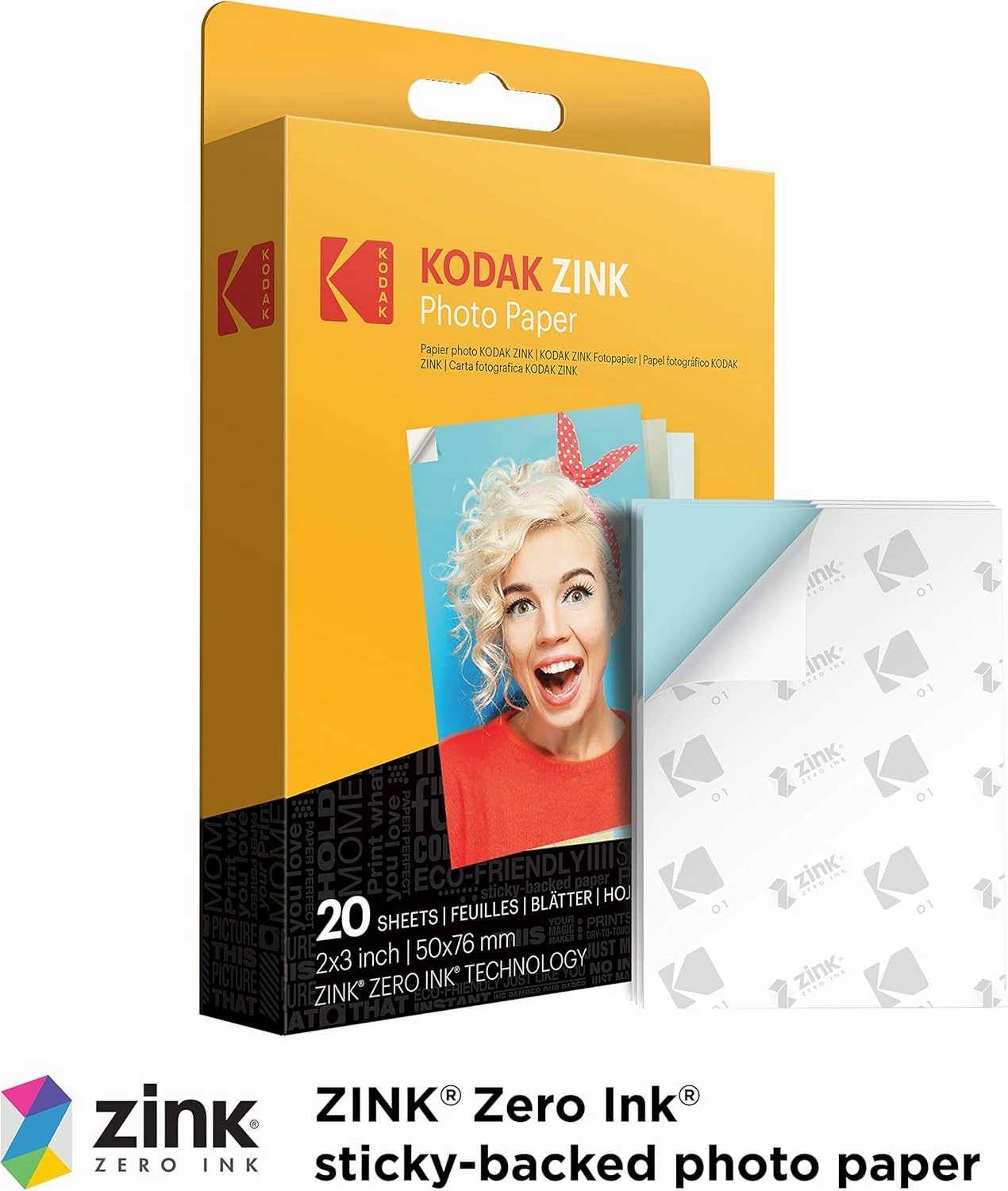 Kodak Step Instant Color Photo Printer with Bluetooth/NFC, ZINK Technology & Kodak App for iOS & Android (Pink) Starter Bundle