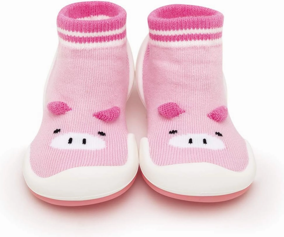 Komuello Animal Toddler Shoes, Breathable, Washable, Non-Slip, Secure Fit, Cotton Socks with Air Pocket Cushion for Indoor and Outdoor Use, Unisex Toddler Shoes for Boys and Girls