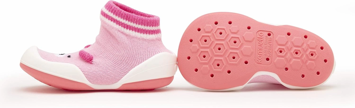 Komuello Animal Toddler Shoes, Breathable, Washable, Non-Slip, Secure Fit, Cotton Socks with Air Pocket Cushion for Indoor and Outdoor Use, Unisex Toddler Shoes for Boys and Girls