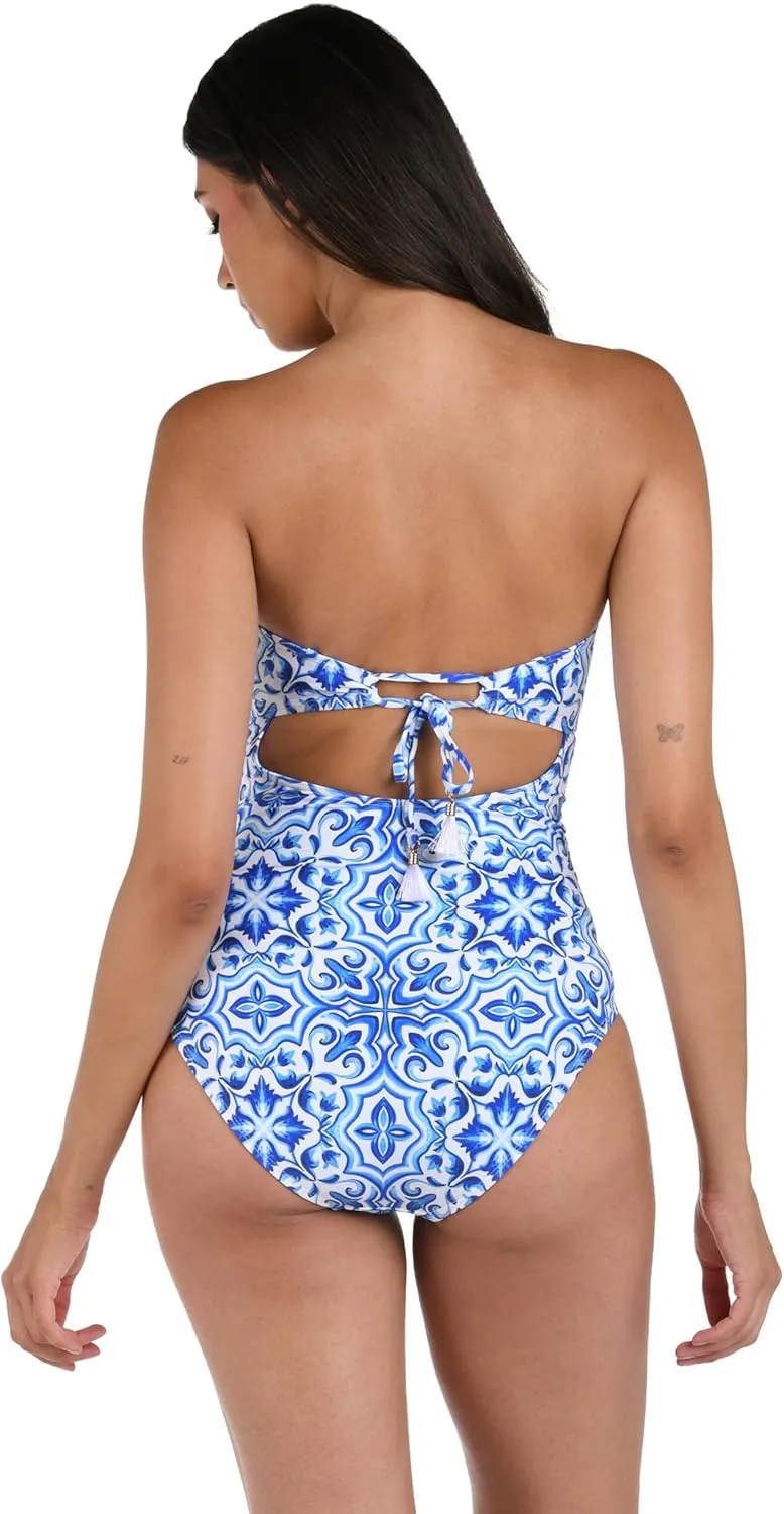 La Blanca Women's High Neck One Piece Swimsuit