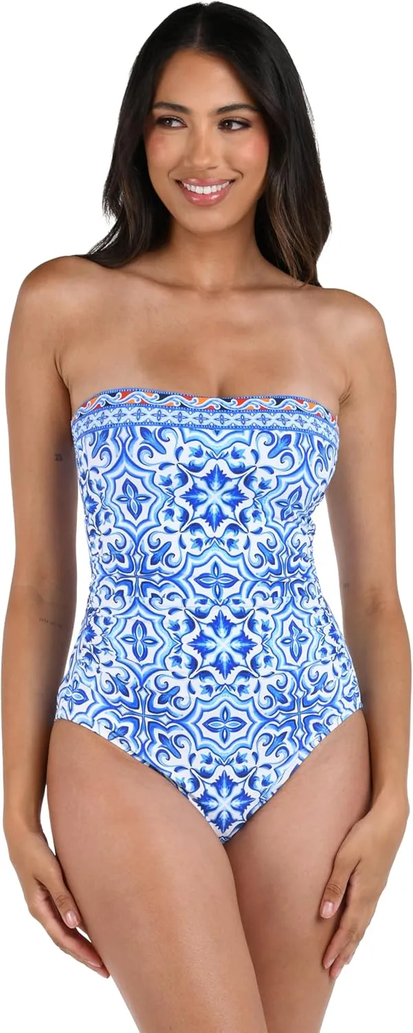La Blanca Women's High Neck One Piece Swimsuit
