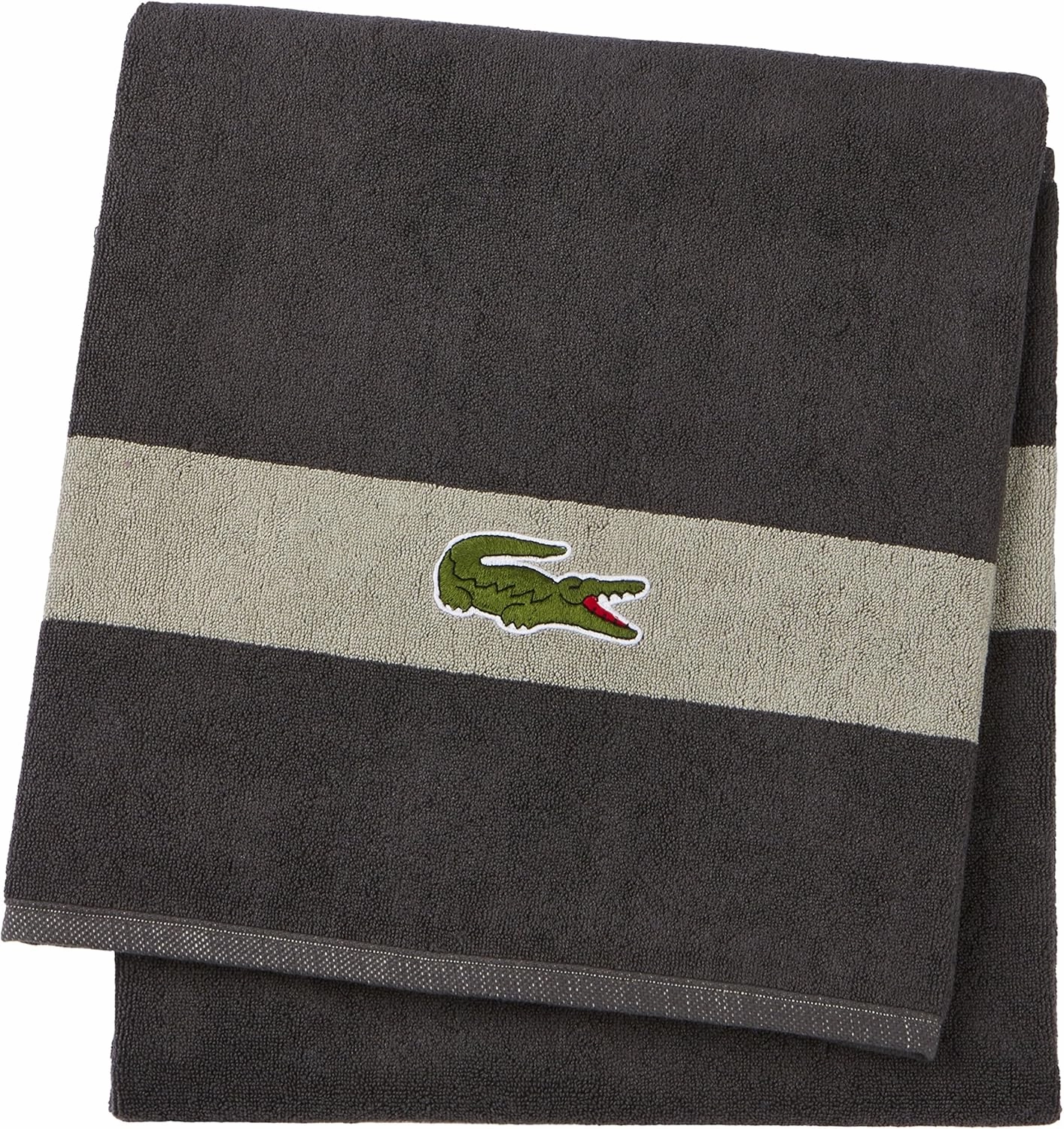 Lacoste Logo Bath Towel, 100% Cotton, 650 GSM, 30"x52", Cliff