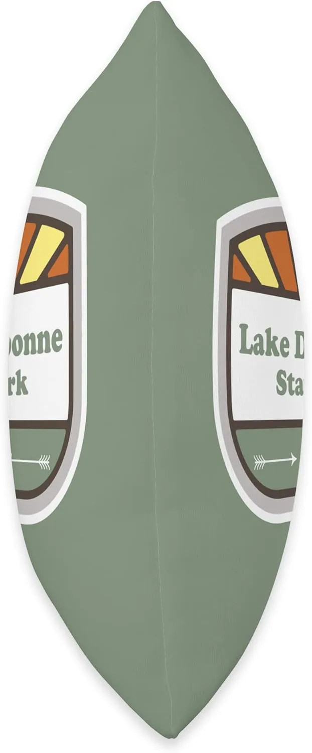 Lake D'Arbonne State Park Louisiana Sunburst Badge Vacation Throw Pillow