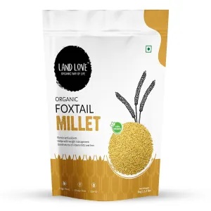 Land Love Organic Foxtail Millet 2.2 lbs – High-Protein, Rich in Fiber Whole Grain Superfood, Gluten-Free, Vegan, Non-GMO, Plant-Based Pantry Essential