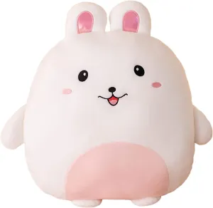 lannery Bunny Plush Pillow, Kawaii Bunny Stuffed Animal Toy Cartoon Rabbit Plushies Hugging Pillow Toys Gifts for Room Decor Birthday Valentine Day, 16 inch