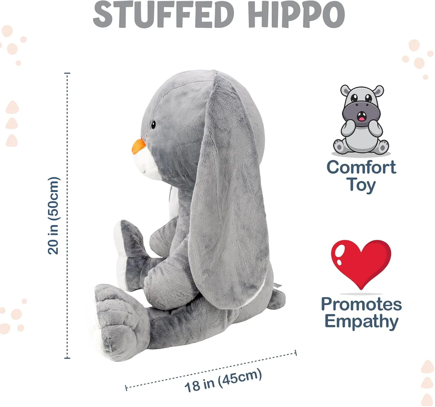 Large Stuffed Bunny, Plush Rabbit, Stuffed Animal Toy, Valantine Easter Gifts for Boys Girls Kids 20 Inches