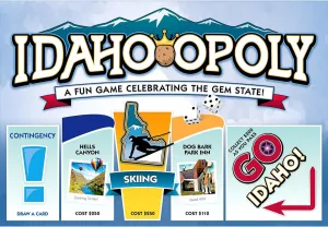 Late For The Sky: Idaho-Opoly - State Themed Family Board Game, Opoly-Style Game Night, Traditional Play Or 1 Hr Version, Ages 8 , 2-6 Players