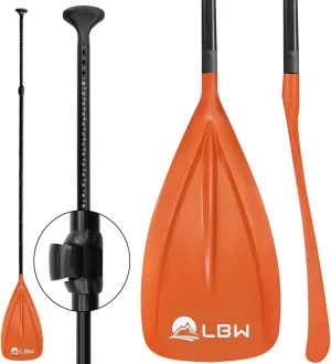 LBW Stand Up Paddle Board Paddle - 3 Pieces Adjustable Aluminium Alloy Floating SUP Paddle with Storage Bag, Portable Durable Oars