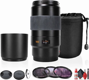 Leica APO-Tele-Elmar-S 180mm f/3.5 Lens (11071)   Lens Filter Kit   Cleaning Kit   Lens Pouch   Cap Keeper