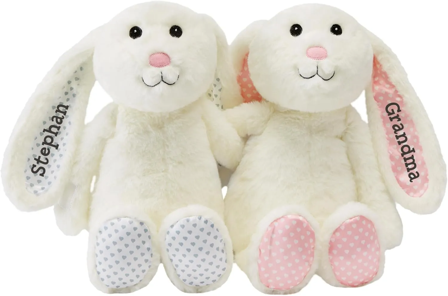 Let's Make Memories Personalized Hugging Plush Bunnies - for Birthday - Easter Bunny - Bunny Stuffed Animal for Kids - for Boy - for Girl