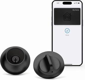 Level Lock  Deadbolt Smart Lock - World's Smallest Smart Lock Plus Apple Home Keys - Level App for iOS & Android - Works with Apple Home (Matte Black)