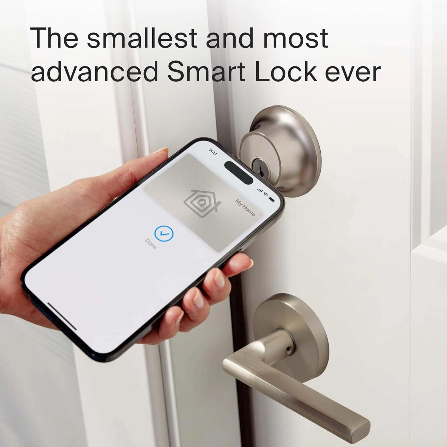 Level Lock  Deadbolt Smart Lock - World's Smallest Smart Lock Plus Apple Home Keys - Level App for iOS & Android - Works with Apple Home (Matte Black)