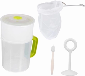 LIFKOME 6-piece Multipurpose Filter Set Milk Strainer Mesh Food Catcher Honey Filter for Juice Tea Milk Yogurt Home Commercial Use