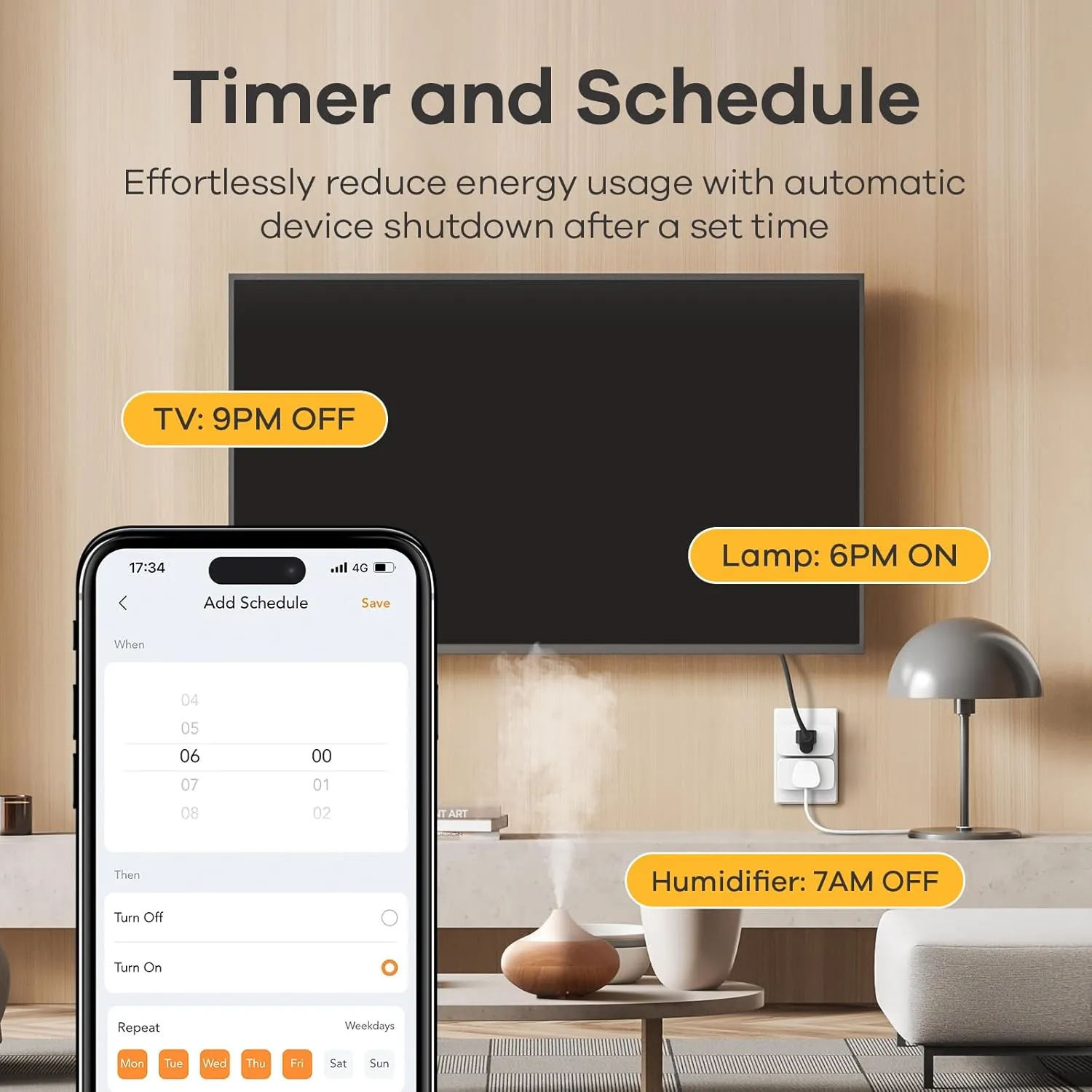 Linkind Matter Smart Plug, Work with Apple Home, Siri, Alexa, Google, SmartThings, Smart Outlet 15A/1800W Max, Smart Home Automation, APP Remote Control,Timer&Schedule, 2.4G Wi-Fi Only, 4 Pack