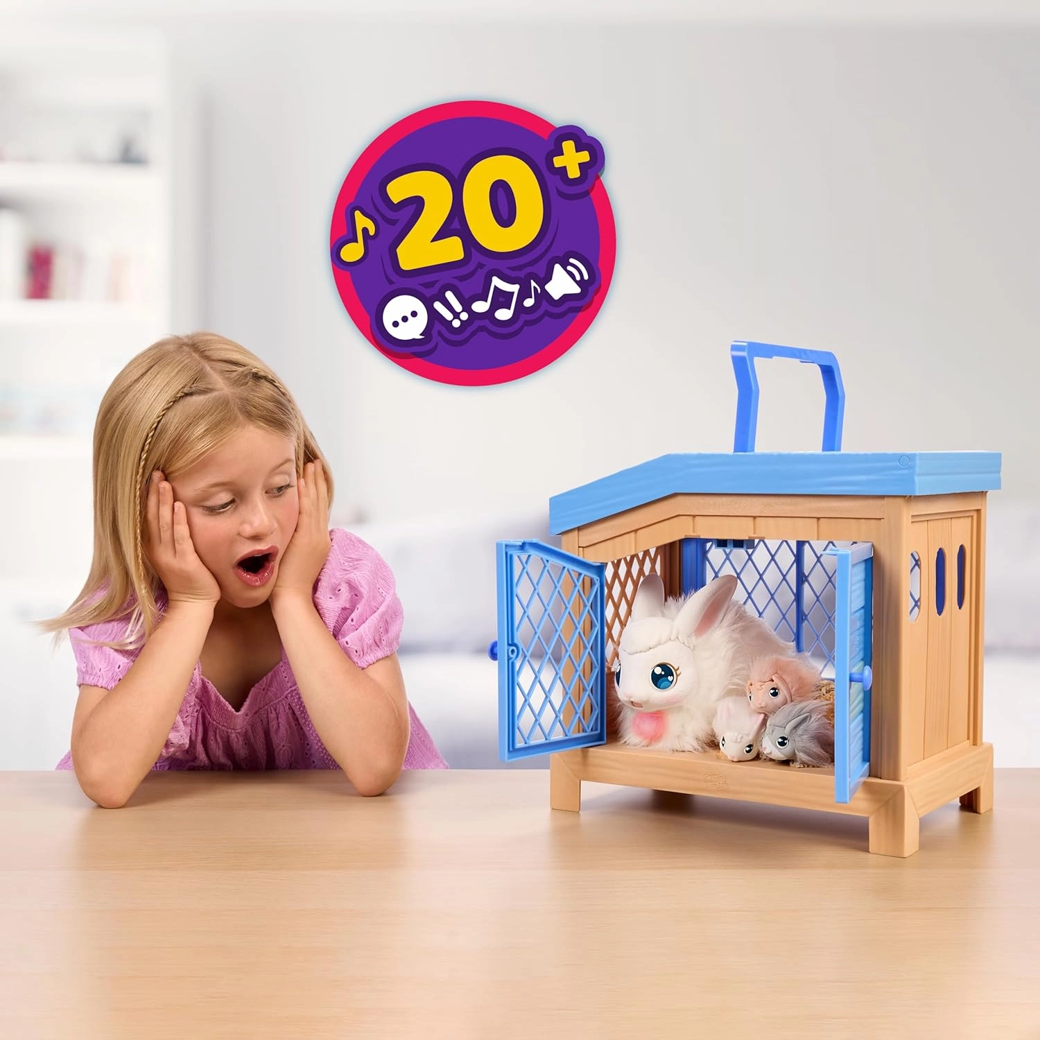 Little Live Pets Mama Surprise Bunny – Amazon Exclusive Interactive Hutch Playset with Mama Bunny, 3 Surprise Babies, 20  Sounds & Reactions, Accessories & Gift Boxes, Repeat Play, Ages 4 