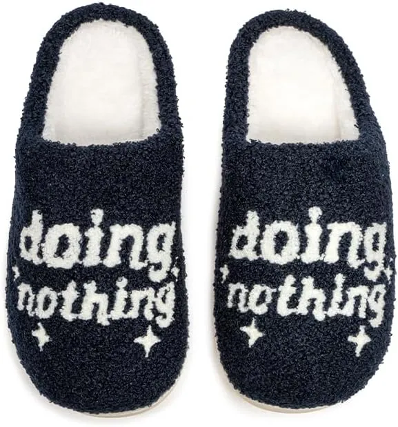 Living Royal Plush Slippers, Cozy Non-Slip Rubber Sole, Soft 100% Polyester, Silly Funny Comfortable Fuzzy Design