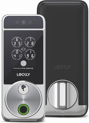 Lockly Visage Zeno Series Smart Lock, Facial Recognition & Fingerprint Keyless Entry Door Lock, Built-in Wi-Fi Deadbolt with Apple Home Key, PIN Genie Keypad, App Remote Control, Easy Installation
