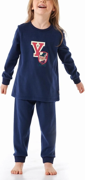 Long Pyjamas with Cuffs Plush Fleece Warm Soft Size 92/140 cm Girls Pyjamas Set