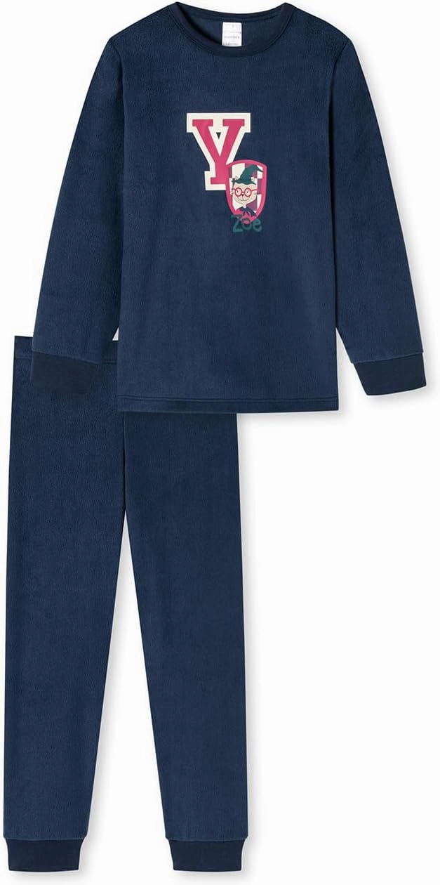 Long Pyjamas with Cuffs Plush Fleece Warm Soft Size 92/140 cm Girls Pyjamas Set