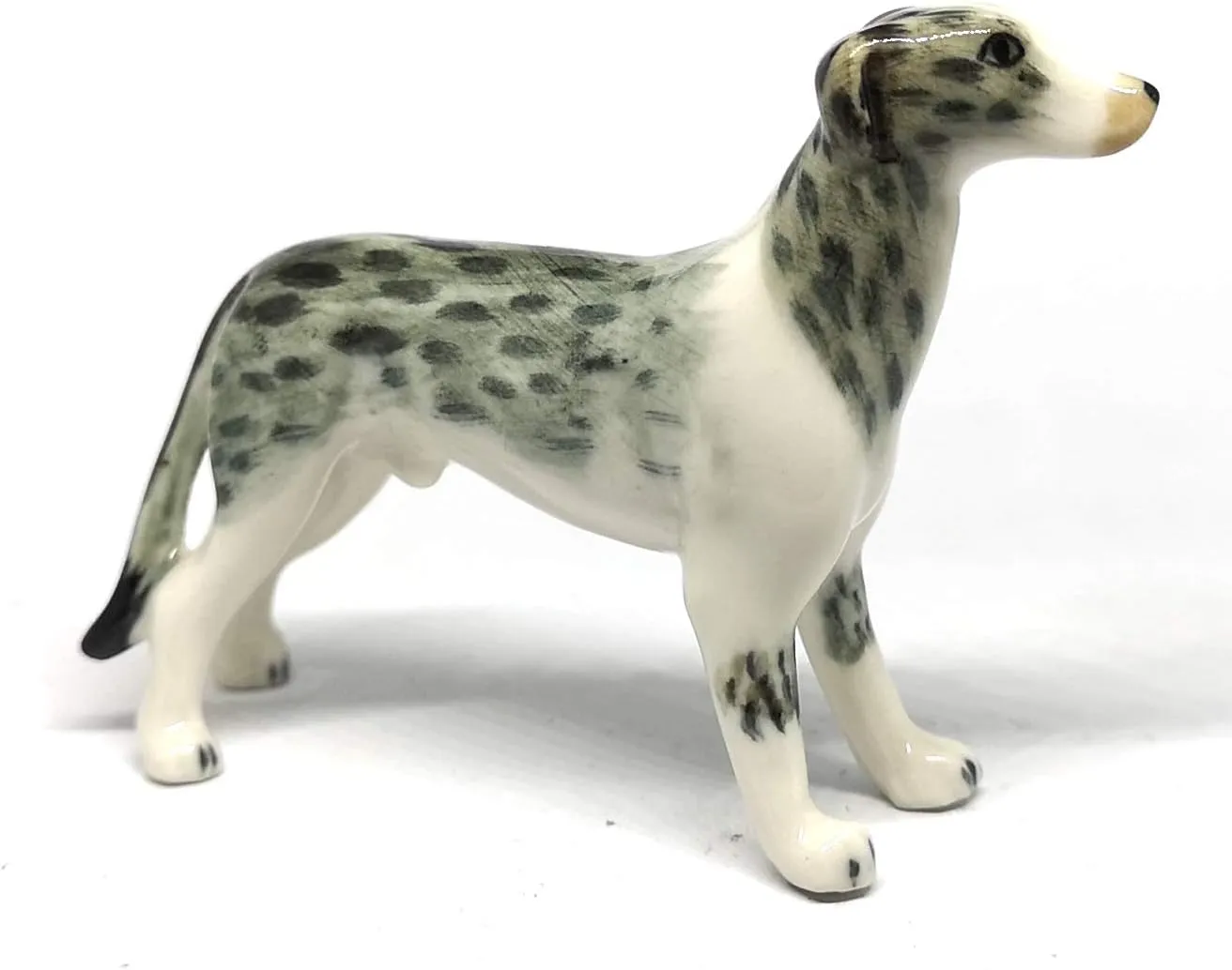 Lurcher Dog Figurine Hand Painted Porcelain Collectible Ceramic Animal Decor