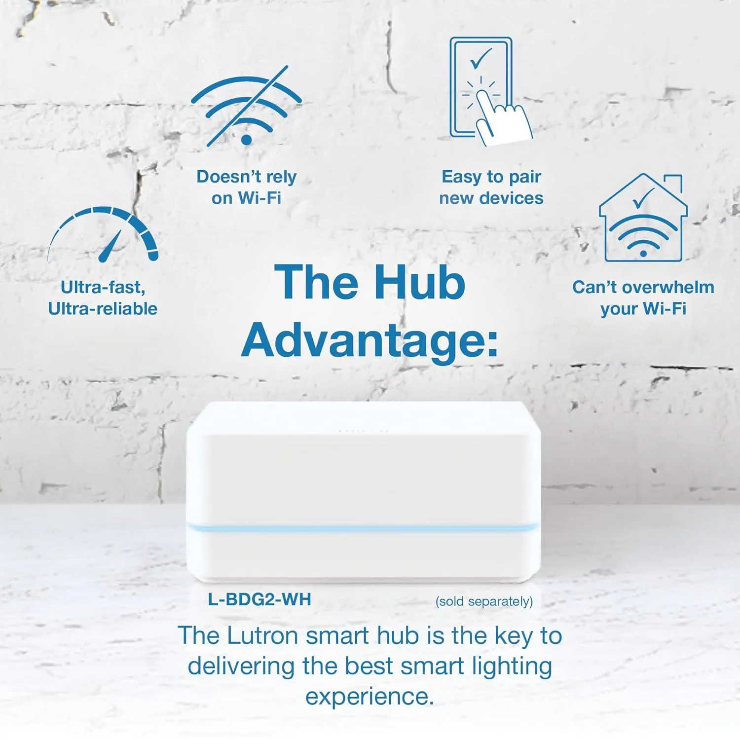 Lutron Caseta Original Smart Dimmer Switch ELV  (Lutron Hub Required), 250W LED, Single-Pole/3-Way, Neutral Required, PD-5NE-BL, Black