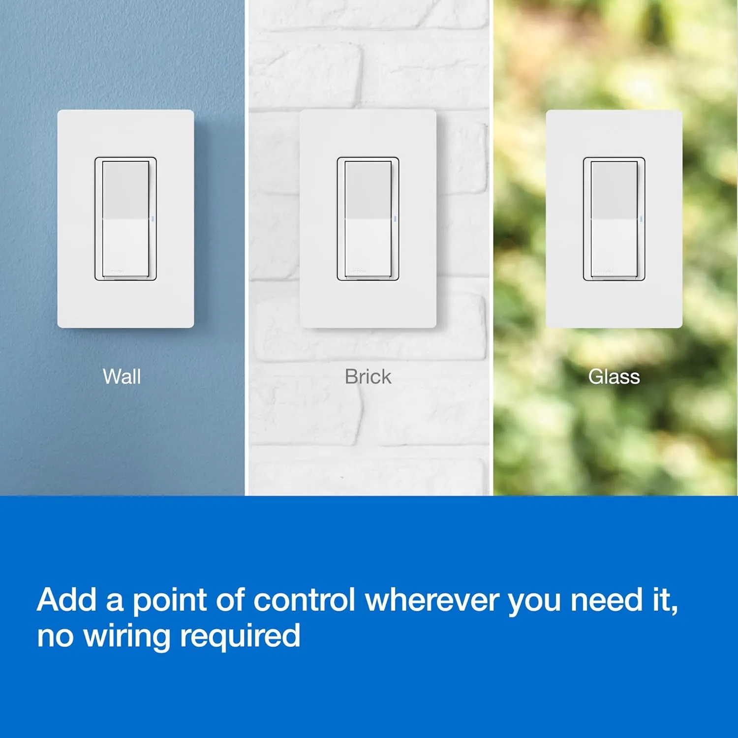 Lutron Pico Paddle Remote for On/Off Control of Caseta Smart Switches/Dimmers, PJ2-P2B-GBL, Black