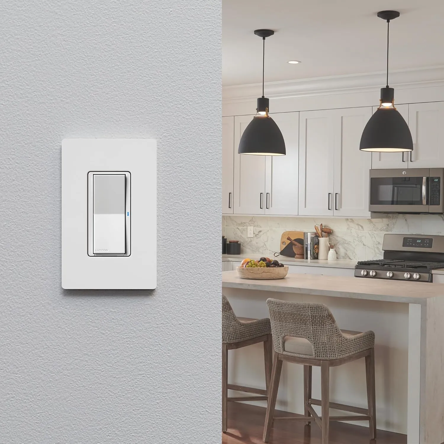 Lutron Pico Paddle Remote for On/Off Control of Caseta Smart Switches/Dimmers, PJ2-P2B-GBL, Black