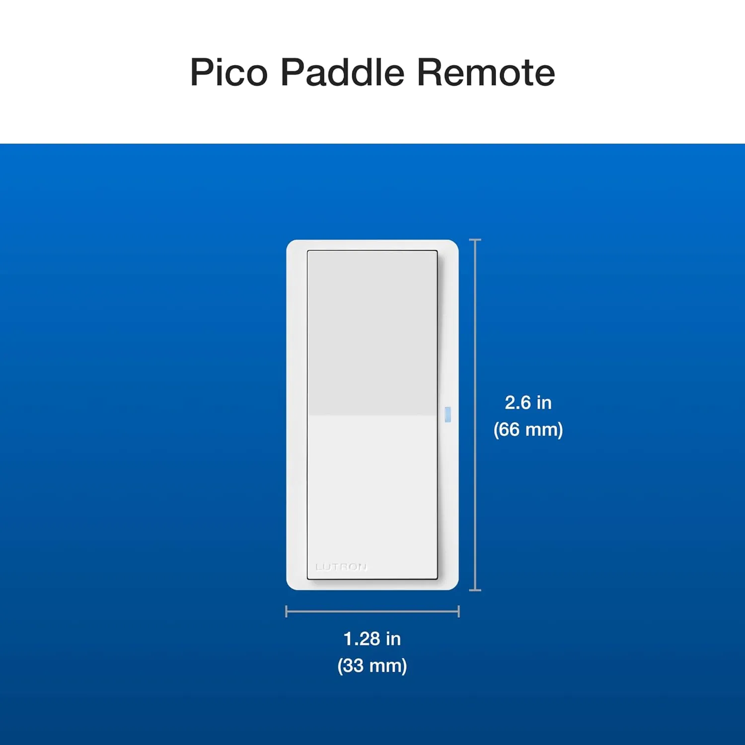 Lutron Pico Paddle Remote for On/Off Control of Caseta Smart Switches/Dimmers, PJ2-P2B-GGR, Gray