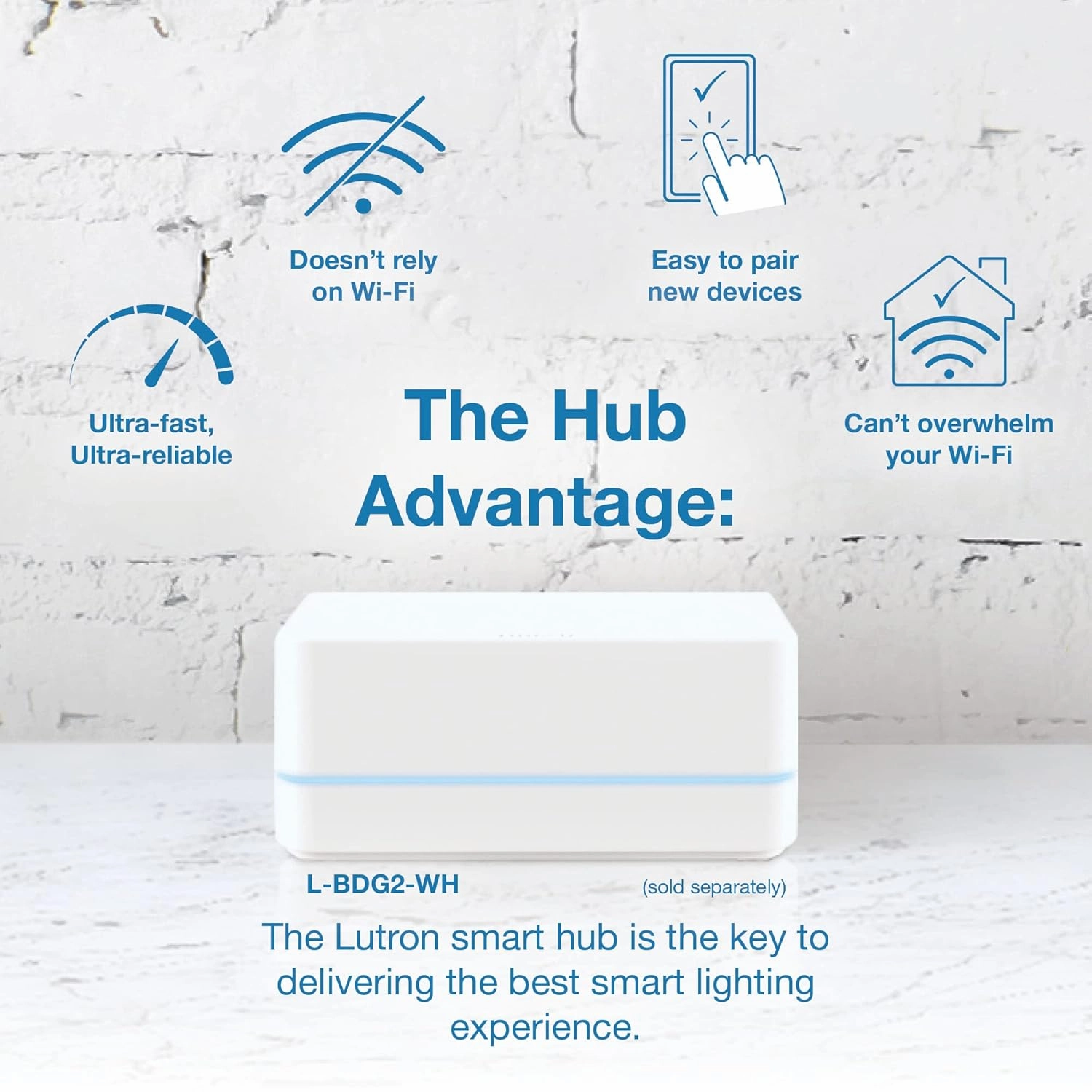 Lutron Caseta Original Smart Dimmer Switch (Lutron Smart Hub Required), for LED Lights, 150 Watt, Single-Pole/3-Way, No Neutral Required, PD-6WCL-WH 12-PACK, White, 12 Pack
