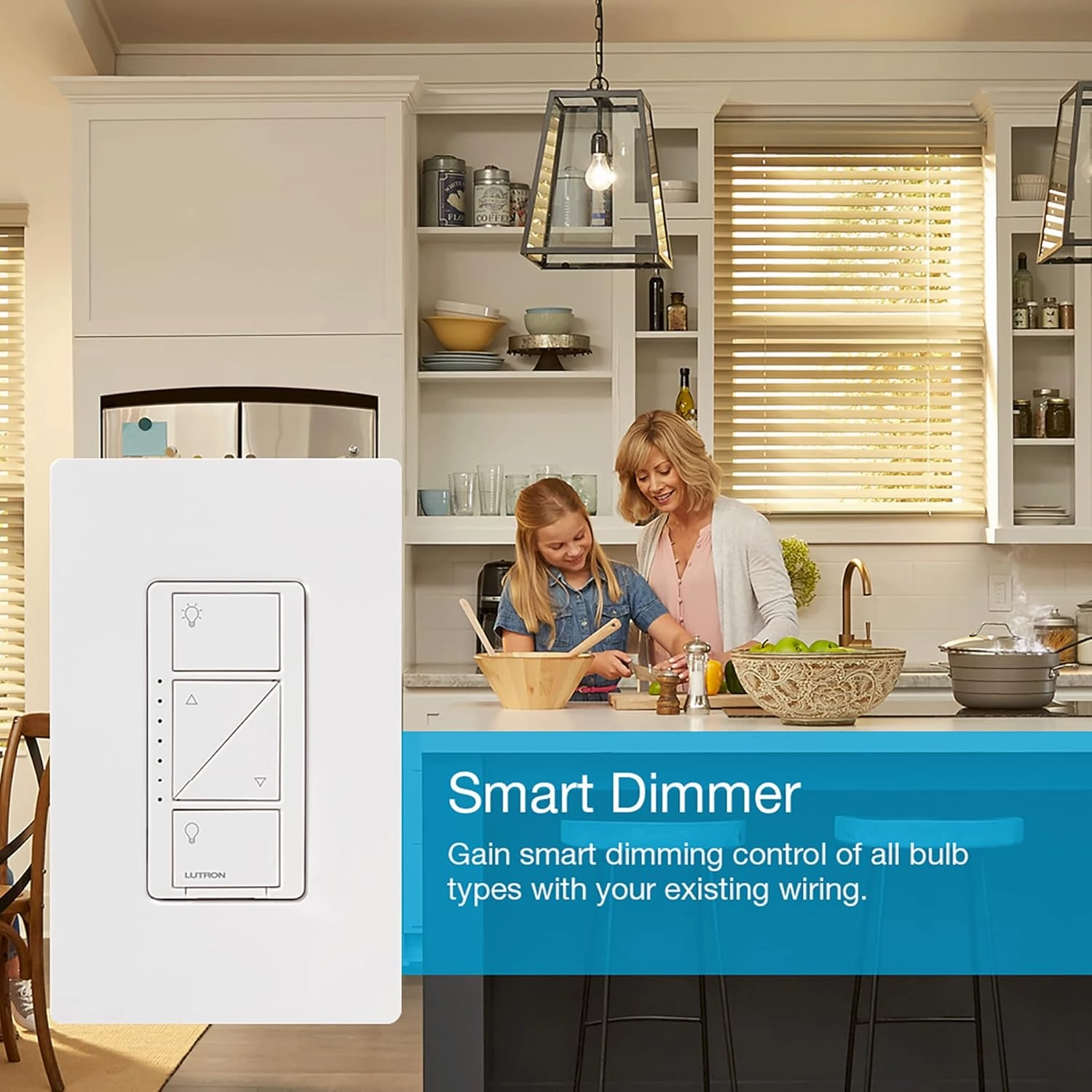 Lutron Caseta Original Smart Dimmer Switch (Lutron Smart Hub Required), for LED Lights, 150 Watt, Single-Pole/3-Way, No Neutral Required, PD-6WCL-WH 12-PACK, White, 12 Pack